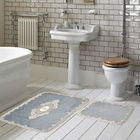 Set covoraș de baie (2 bucăți), Alanur Home, Selonya D, Poliester, Gri