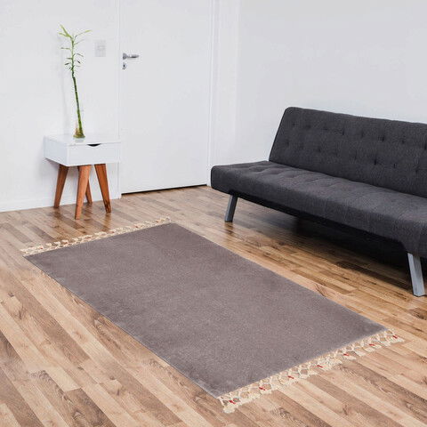 Covoraș de baie, Alanur Home, 1606, 100x200 cm, Fibre acrilice, Gri
