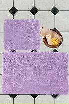 Set covoraș de baie (2 bucăți), Alessia Home, Victoria, Bumbac, Lila