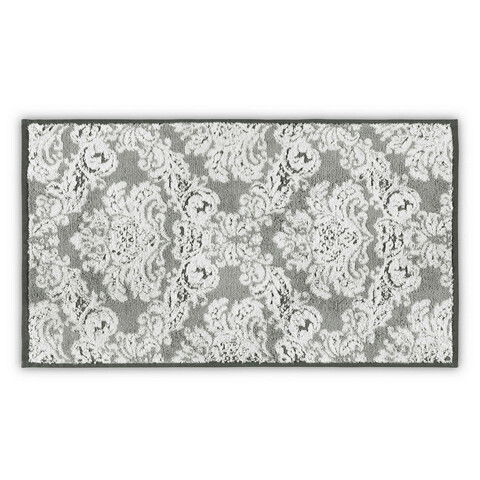 Prosop, L`appartement , Damask Yard Dyed, Bumbac, Alb / Gri