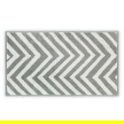 Prosop de maini, L`appartement , Chevron Yarn Dyed, Bumbac, Alb / Gri