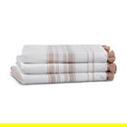 Prosop de maini, L`appartement , One Side Striped, Bumbac, Alb/Maro