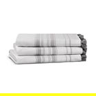 Prosop de maini, L`appartement , One Side Striped, Bumbac, Alb / Gri