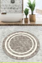 Covoraș de baie, Chilai, Formica Circle Djt 80, Poliester, Multicolor