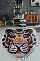 Covoraș de baie, Chilai Home, Bengal Djt (80 cm), Poliester, Multicolor