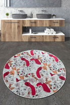 Covoraș de baie, Chilai Home, Faccia Djt (80 cm), Poliester, Multicolor