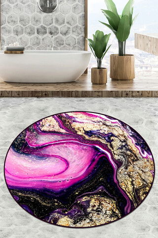 Covoraș de baie, Chilai Home, Pastry Djt (80 cm), Poliester, Multicolor