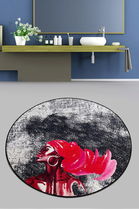 Covoraș de baie, Chilai Home, Pink Hair Djt (80 cm), Poliester, Multicolor