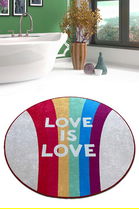 Covoraș de baie, Chilai Home, Sanctus Djt (80 cm), Poliester, Multicolor