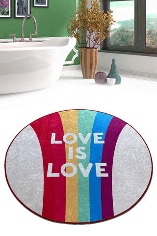 Covoraș de baie, Chilai Home, Sanctus Djt (80 cm), Poliester, Multicolor
