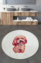 Covoraș de baie, Chilai Home, Terrier Djt (80 cm), Poliester, Multicolor