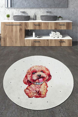 Covoraș de baie, Chilai Home, Terrier Djt (80 cm), Poliester, Multicolor