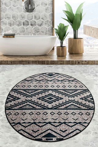 Covoraș de baie, Chilai Home, Tent Djt (80 cm), Poliester, Multicolor