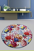 Covoraș de baie, Chilai Home, Under Djt (80 cm), Poliester, Multicolor