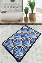 Covoraș de baie, Chilai, Azul, 70x120 cm, Catifea, Multicolor
