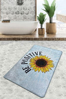 Covoraș de baie, Chilai, Be Positive Djt (70 x 120), 70x120 cm, Poliester, Multicolor