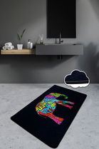 Covoraș de baie, Chilai, Olifant, 80x100 cm, Catifea, Multicolor