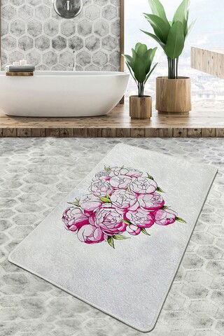 Covoraș de baie, Chilai, Peonia Djt (80 x 100), 80x100 cm, Poliester, Multicolor