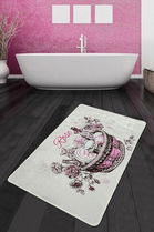Covoraș de baie, Chilai, Rose Basket Djt (70 x 120), 70x120 cm, Poliester, Multicolor