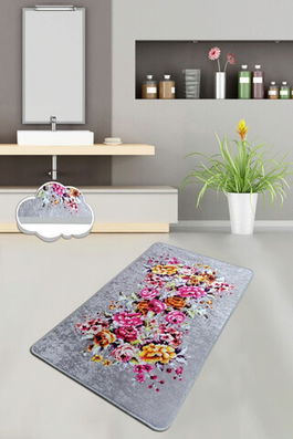 Covoraș de baie, Chilai, Soil (80 x 100), 80x100 cm, Catifea, Multicolor