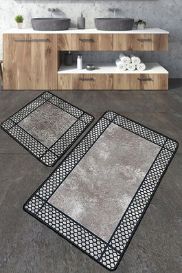 Set covoraș de baie (2 bucăți), Chilai, Beja, Poliester, Multicolor