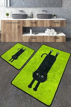 Set covoraș de baie (2 bucăți), Chilai, Comfort, Poliester, Multicolor