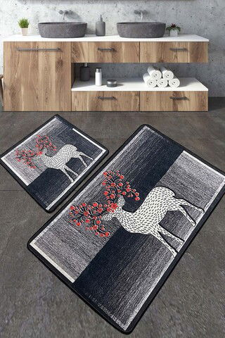 Set covoraș de baie (2 bucăți), Chilai, Elafa, Poliester, Multicolor