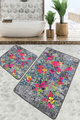 Set covoraș de baie (2 bucăți), Chilai, Etova, Poliester, Multicolor