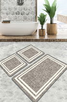 Set covoraș de baie (2 bucăți), Chilai, Formica Djt , Poliester, Multicolor