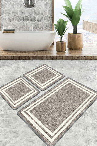 Set covoraș de baie (2 bucăți), Chilai, Formica Djt , Poliester, Multicolor
