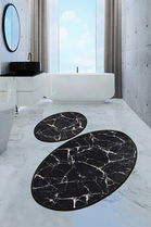 Set covoraș de baie (2 bucăți), Chilai, Marble DJT, Micropoliamida, Multicolor