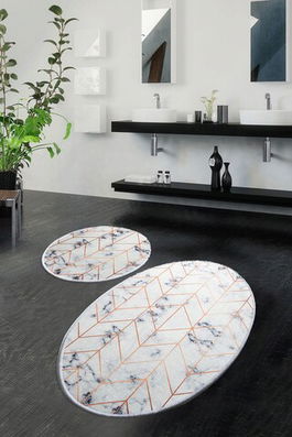 Set covoraș de baie (2 bucăți), Chilai, Morea DJT, Micropoliamida, Multicolor