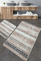 Set covoraș de baie (2 bucăți), Chilai, Raquel, Poliester, Multicolor
