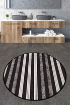 Covoraș de baie, Chilai, Barcode Circle Djt 100, Poliester, Multicolor