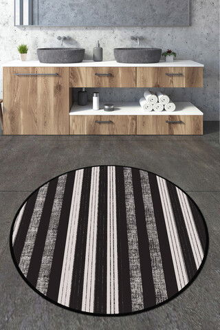 Covoraș de baie, Chilai, Barcode Circle Djt 100, Poliester, Multicolor