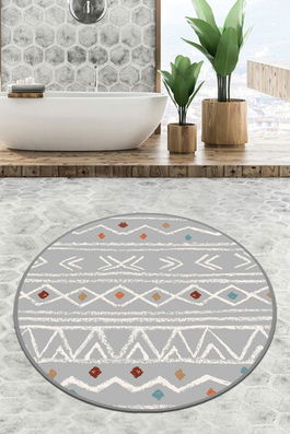 Covoraș de baie, Chilai, Ballocco Circle Djt 100, Poliester, Multicolor