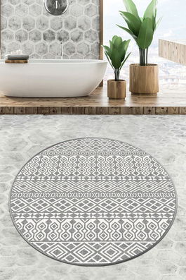 Covoraș de baie, Chilai, Order Circle Djt 100, Poliester, Multicolor