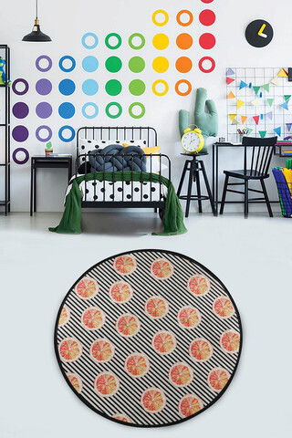 Covoraș de baie, Chilai, Tranche Circle Djt 100, Poliester, Multicolor