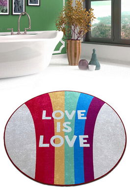 Covoraș de baie, Chilai Home, Sanctus Djt (100 cm), Poliester, Multicolor