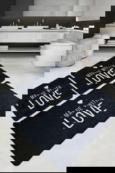 Set covoraș de baie (3 bucăți), Chilai, Con Amore Djt, Poliester, Multicolor