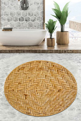 Covoraș de baie, Chilai Home, Tetris Djt (120 cm), Poliester, Multicolor