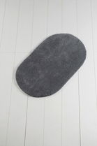 Covoraș de baie, Chilai, Colors of Oval, 60x100 cm, Fibre acrilice, Antracit
