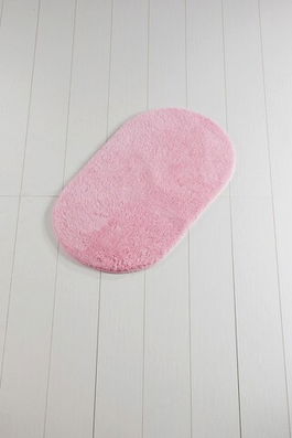 Covoraș de baie, Chilai, Colors of Oval, 60x100 cm, Fibre acrilice, Candy Pink