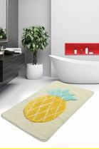 Covoraș de baie, Chilai Home, Ananas, 60x100 cm, Fibre acrilice, Multicolor