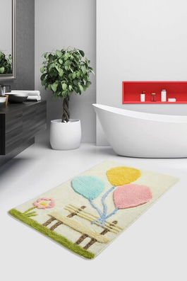 Covoraș de baie, Chilai Home, Balon, 60x100 cm, Fibre acrilice, Multicolor