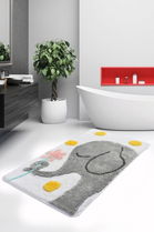 Covoraș de baie, Chilai Home, Büyük Fil, 60x100 cm, Fibre acrilice, Multicolor