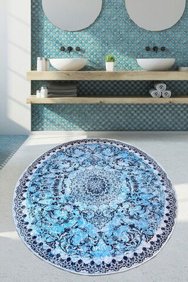 Covoraș de baie, Chilai, Raiya (140 cm), 140x140 cm, Poliester, Multicolor
