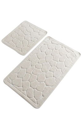 Set covoraș de baie (2 bucăți), Chilai, Lino, Bumbac, Multicolor