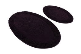 Set covoraș de baie (2 bucăți), Chilai, Piante Oval, Bumbac, Multicolor