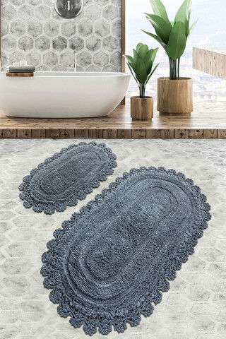 Set covoraș de baie (2 bucăți), Chilai, Regnum, Bumbac, Antracit